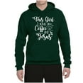 thumbnail image 2 of Wild Bobby This Girl Runs On Coffee And Jesus Inspirational/Christian Unisex Graphic Hoodie Sweatshirt, Forest Green, 3X-Large, 2 of 5