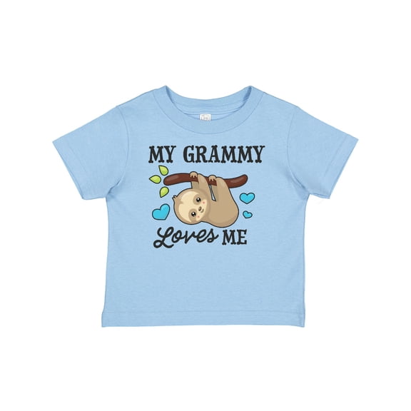 Inktastic My Grammy Loves Me with Sloth and Hearts Boys or Girls Baby T-Shirt
