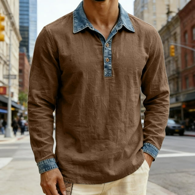 Chemise Décontractée Moderne à Manches Longues avec Col Rabattu pour le Travail Quotidien et l'Usage Quotidien des Chemises pour Hommes 2