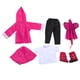 thumbnail image 1 of Camiseta, sombrero, impermeable, pantalones, zapatos, paraguas, conjunto de ropa para muñeco bebé de juguete de 18 pulgadas, 6 uds. (n564), 1 of 9