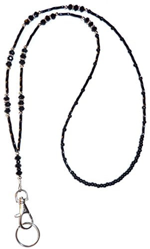 Chain BLING Style Fashion Beaded Lanyard Hidden Hollow Beads for Keys 34 Women's Jewelry Lanyard Id Badge Holder 