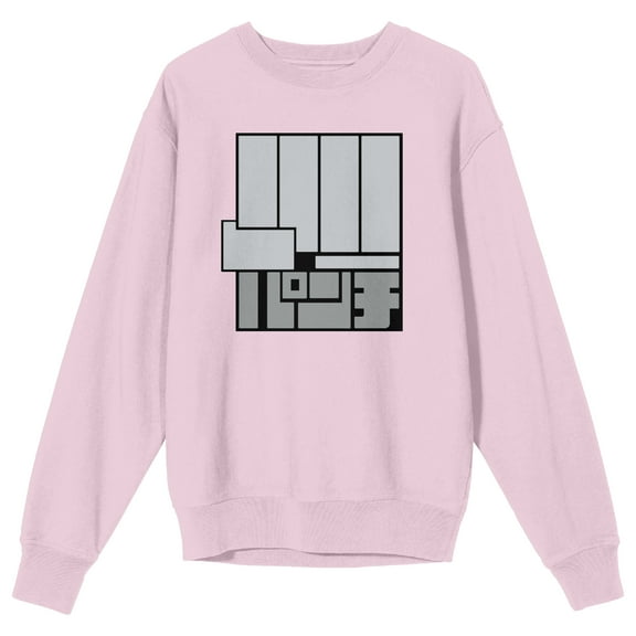 Dandadan - Momo Kick & Momo Punch Graphic on Cradle Pink Adult Crew Neck Sweatshirt - Medium