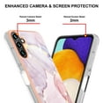 thumbnail image 4 of Allytech Galaxy A13 5G Case, Pretty Marble Design Heavy Duty Shockproof Hybrid Hard PC Soft TPU Bumper Three Layer Drop Protection Anti-Fall Cover Case for Samsung Galaxy A13 5G - Rosegold, 4 of 5