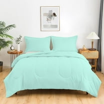 D.N.G. BEDDINGS 1 Piece Luxury Thicker Pattern Comforter, Premium Super Soft, 800 Thread Count, 100% Egyptian Cotton, King/California King Size Aqua Blue Solid Color
