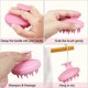 thumbnail image 4 of Cepillo de masaje para el cuero cabelludo, cepillo de silicona para el cuero cabelludo, cepillo para el cuero cabelludo 100% silicona para champú y masaje de cabeza, cepillo para el cabello (rosa), 4 of 5