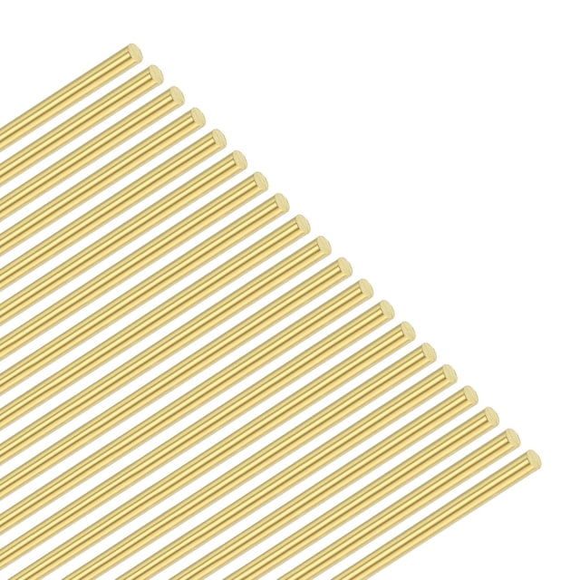 20-Pack Brass Rod, 1mmx200mm H65 Solid Round Rods for Knife Handle Pins Material Making Supplies/Shaft Crafts/Model DIY, Lathe Rivet Dowel Stock Tube