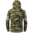 thumbnail image 2 of Chrisuno Men's Novelty Color Block Pullover Fleece Hoodies Casual Hooded Sweatshirts Full Zip Jackets With Pocket Camouflage XL, 2 of 5