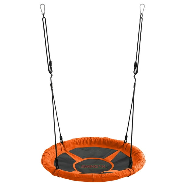 Upper Bounce Swingan - 37.5 Super Fun Nid Swing avec des Cordes Réglables - Conception de Siège en Tissu Solide - Orange