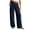 Navy, variant on Cotton Linen Tie Waist Pocketed Straight Leg Casual Long Pants For Women Summer High Waisted Relaxed Fit Comfortable Travel Office Daily Style Versatile