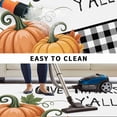 thumbnail image 4 of Fall Pumpkins Outdoor Rug 5x8 Ft, Non Slip Washable Area Rug, Thanksgiving Sunflower Maple Leaf Plaid Patio Rugs Carpet Runner, Large Floor Mat for Indoor/Outdoor Deck Porch Camping, 4 of 8