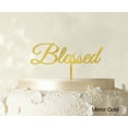 thumbnail image 1 of Monogram Cake Topper Personalized Mirror Cake Topper Color Option Available 5-7 Inches Wide, 1 of 1