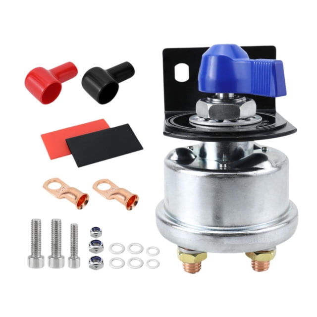 Interruptor de desconexión de energía de 12V 12-48V Premium con contactos de cobre interruptor de corte de batería para RV Vehicle Marine Truck Auto Azul