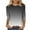 Gray, variant on 3/4 Sleeve Tops for Women Plus Size Crewneck Dressy Casual Comfy Blouses Gradient Color Loose Shirts