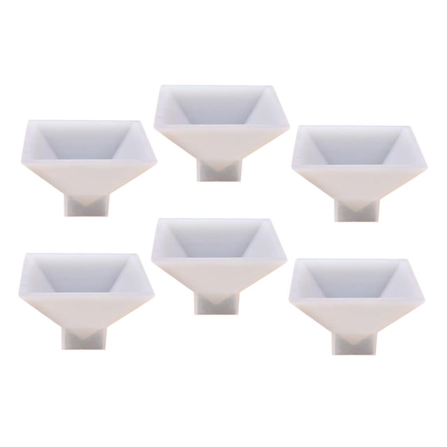 KLKCMS 6 Pieces Pyramid Shape DIY Silicone Mold Resin Casting Ornaments Craft Mould