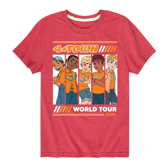 Turning Red - 4 Town 2002 Tour - Youth Short Sleeve Graphic T-Shirt