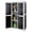 AIR7012 (Black & White), variant on Aivituvin Shed Outdoor Storage, Outdoor Storage Cabinet with Metal Frame & Adjustable Shelves, Weatherproof Tool Shed for Backyard Patio Lawn, Brown