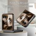 thumbnail image 6 of for Motorola Razr+ 2024 Luxury Case, PU Leather + PC Lightweight Slim Fit Anti-Scratch Classic Shockproof Protective Thin Phone Cover for Motorola Razr+ 2024, Brown, 6 of 7