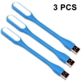 thumbnail image 1 of Lot de 3 Mini Lampe LED USB, Lumière USB pour Clavier d'Ordinateur Portable, Lumière de Lecture Flexible, Lumière LED Alimentée par USB, Portable USB Bleu Clair, 1 of 5
