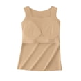 thumbnail image 7 of yeiolnoer Tank Tops with Built in Bras Square Neck Strechy Sleeveless Slim Fit Tops Camisole Workout Tops for Women, 7 of 7