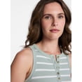 thumbnail image 4 of Time and Tru Women's Sleeveless Henley Midi Dress, Sizes XS-XXXL, 4 of 5