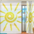 thumbnail image 2 of GZHJMY Sun Illustration Childish Watercolor Sheer Curtains Window Voile Panels Drapes Tulle Curtains, Semi Sheer Curtains 78 Inches Long for Living Room Bedroom, Set of 2 Home Decor, 2 of 4