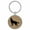 Light Brown, variant on Wolf Howling Animal Nature Teal  Laser Engraved Leatherette Keychain Backpack Pull - 1.5 x 3 Inches