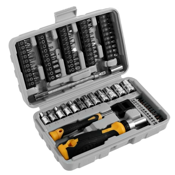 aijun 79Pcs Ratchet Screwdriver Set Flexible Extension Multi Screwdriver Bits Ratchet Handle Set for Electronics Garage