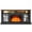 Brown+Black, variant on HSUNNS Fireplace TV Stand for TVs up to 65", Fireplace Entertainment Center TV Console Table with LED Lights, Adjustable Flame Brightness, Storage Cabinets & Shelves, Black