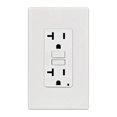 thumbnail image 1 of Plaque Murale Sans Vis 20 amp 125 V Réceptacle GFCI Blanc, 1 of 1