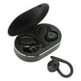 thumbnail image 4 of Auriculares Bluetooth estéreo impermeables con cancelación de ruido, auriculares inalámbricos con micrófono, gancho para la oreja para conducir, deportes, viajes, color negro, 4 of 12
