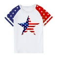thumbnail image 4 of hengsof Girls Raglan Sleeve Fashion Printed T-Shirts Holiday Crew Neck Short Sleeve Tops Independence Day Patriotic Girls Shirts, 4 of 4