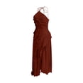 thumbnail image 6 of Taylonsss Womens Dress Ruffle Hem V Neck Spaghetti Strap Midi Boho Casual Flowy Comfortable Everyday Wear, 6 of 7