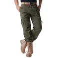 thumbnail image 2 of TRGPSG Cargo Pants for Men Straight Hiking Pants Work Travel Casual Pants with Multi Zipper Pockets(No Belt), 2 of 4