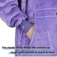 thumbnail image 6 of Tirrinia Extra long Oversized Hoodie Blanket Sweatshirt Comfortable Sherpa Giant Wearable Blankets Christmas Gifts for Adults Men Women Teenagers Wife Girlfriend Purple, 6 of 6