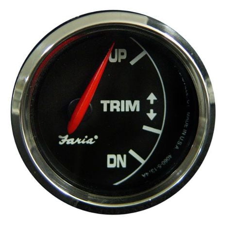 Faria Boat Trim Gauge GP8125A | Mercury 2 Inch Silver Black