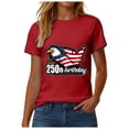 thumbnail image 6 of UngA Women's Patriotic 250Th Anniversary USA Shirt Faith Freedom 250 Years Womens Tshirt XL,Red, 6 of 8