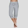 thumbnail image 2 of Futezty Summer Capri Pants for Women Casual Pull On Womens Capris with Pockets, Women Casual Pants Capris High Waisted Drawstring Joggers Stretch Lightweight Casual Hiking Capri With Pockets Pants, 2 of 7