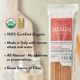 thumbnail image 2 of YBQF Whole Wheat Spaghetti, 1 Pound Bag, 4 Pack, 100% Organic Noodles, Pasta from Italy, Whole Grain, Cooks Al Dente, 2 of 5