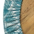 thumbnail image 5 of Ambesonne Leaf Print Fitted Round Tablecloth, Palm Tree Leaves Aqua, 45"- 56" Diameter, Petrol Blue Seafoam, 5 of 5