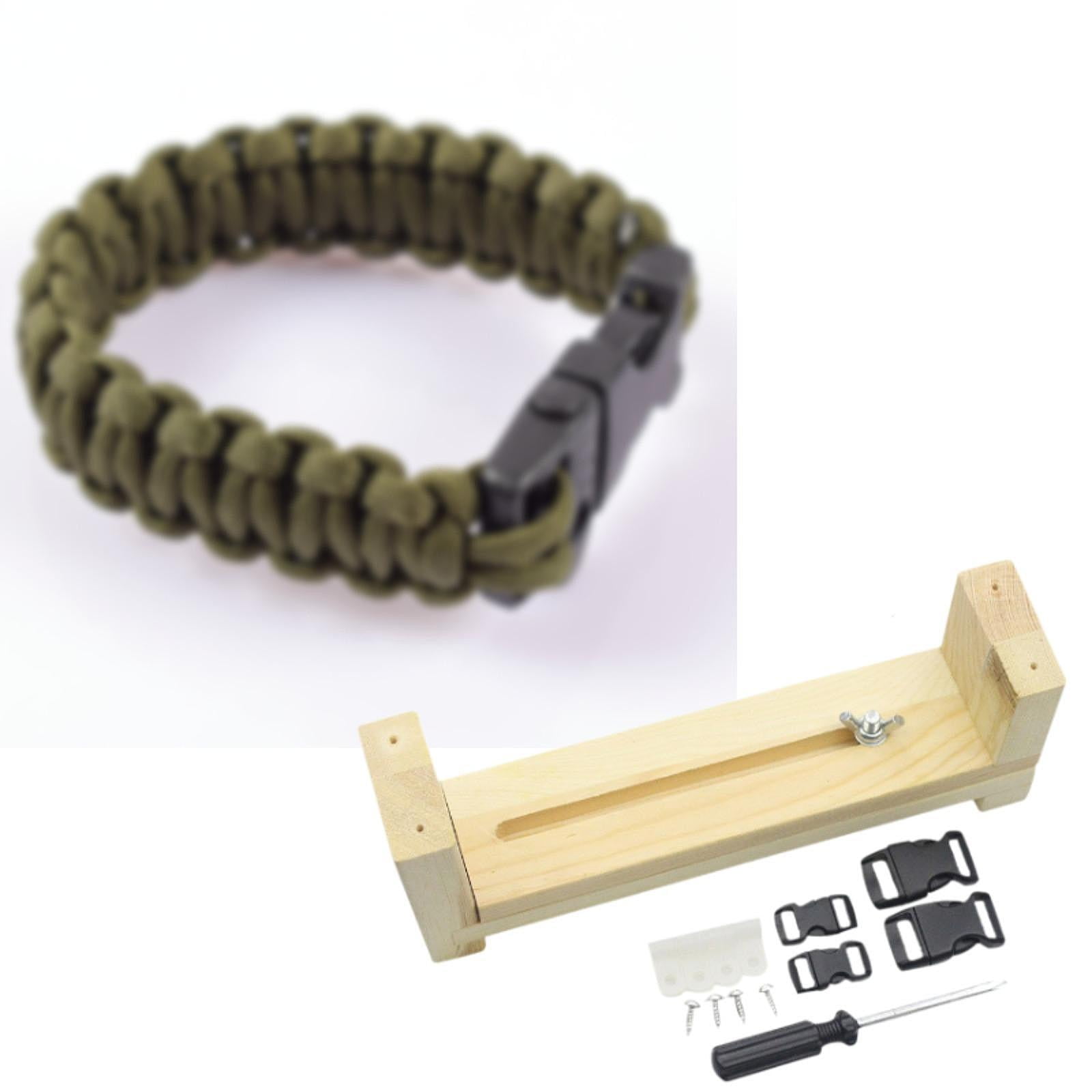 Milageto Wooden Paracord Jig Bracelet Maker Bracelet Making Kit Bangles Findings Supplies Short Maker No Pins
