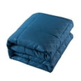 thumbnail image 4 of Unbranded 10-piece Solid Color Microfiber Comforter and Sheets Set Navy Queen 10 Pieces or More, 4 of 5