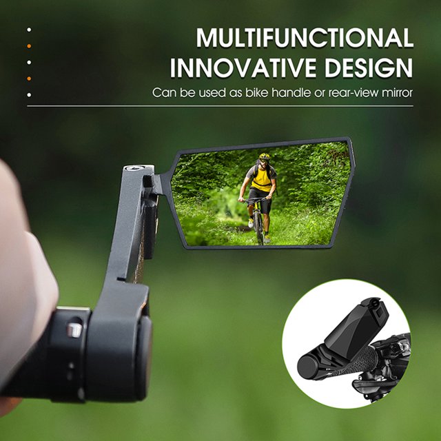 WEST BIKING Espejos de bicicleta Espejo retrovisor de ciclismo giratorio para bicicleta de montaña