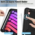 thumbnail image 5 of Case for iPad Mini 6, Slim Duty Drop Proof Shockproof Protective Cover with Stand and Pencil Holder for  Case for iPad Mini 6th Gen 8.3 inch (Black), 5 of 6