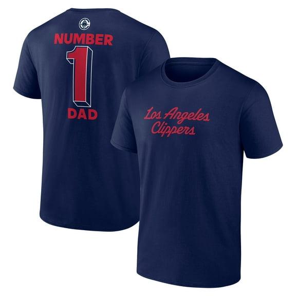Men's Navy LA Clippers #1 Dad Jersey T-Shirt