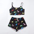 thumbnail image 1 of Conjunto de pijama con estampado de mariposa para mujer, ropa de dormir Sexy de talla grande, traje de Casa de 2 piezas, lencería para estar por casa, camisón de verano, 1 of 4