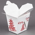 thumbnail image 2 of Fold-Pak 16WHPAGODM 16 oz. Pagoda Chinese/Asian Paper Take-Out Container with Wire Handle - 500/Case, 2 of 2