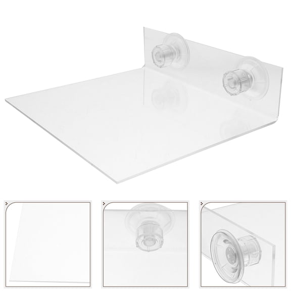 CTIRCHIU Acrylic Bird Perch Stand with Strong Cup for Parrot Cage and Window Mounting