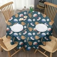 thumbnail image 3 of Baseball Gear Pattern Round Tablecloth 60"x60",Wrinkle Wipeable Table Cloth for Kitchen Dining Room Picnic Patio Party, 3 of 6