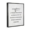 thumbnail image 3 of Stupell Industries Funny Coffee Morning Phrase Graphic Art Jet Black Floating Framed Canvas Print Wall Art, Design by Lil' Rue, 3 of 6