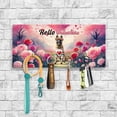 thumbnail image 2 of Hello Valentine’s Day Belgian Malinois Flower Crown Romantic Pink Floral Wood Key Holder Sheepdog Dog Lover Gifts Wall-mounted Key Rack Home Decor - 00031, 2 of 5